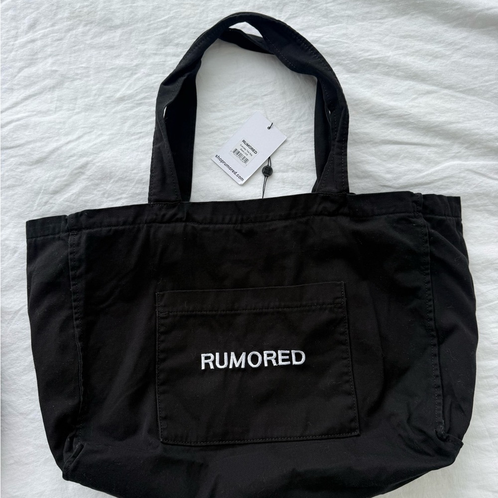 Rumored Black Tote with Front Pocket